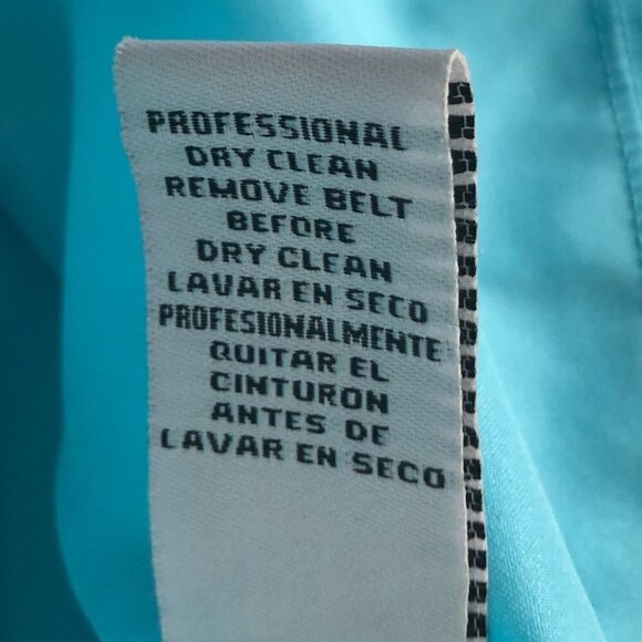 Leslie Fay Vintage Robin Egg Blue Pink Floral Pattern Fit & Flare Dress Size 4 - Picture 3 of 6